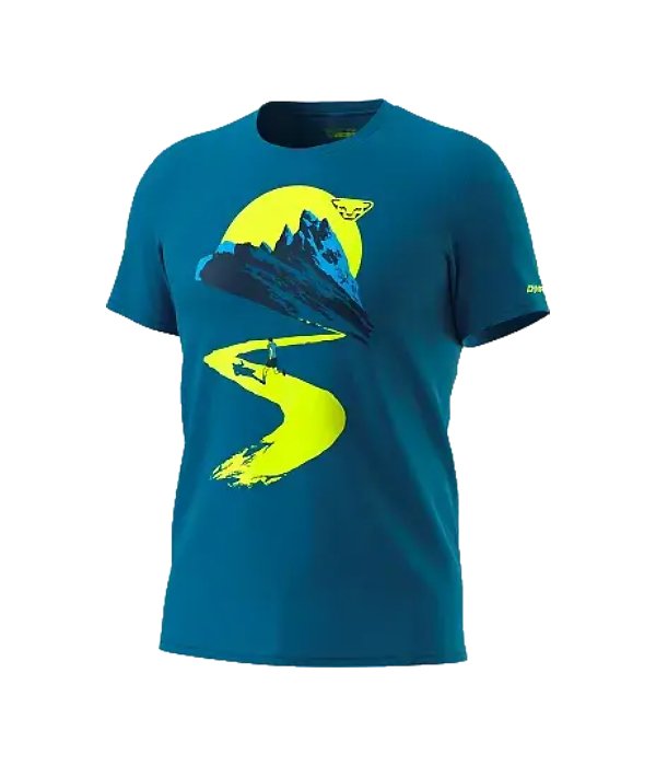 Dynafit triko Artist Series CO M - Running, modrá/zelená, M